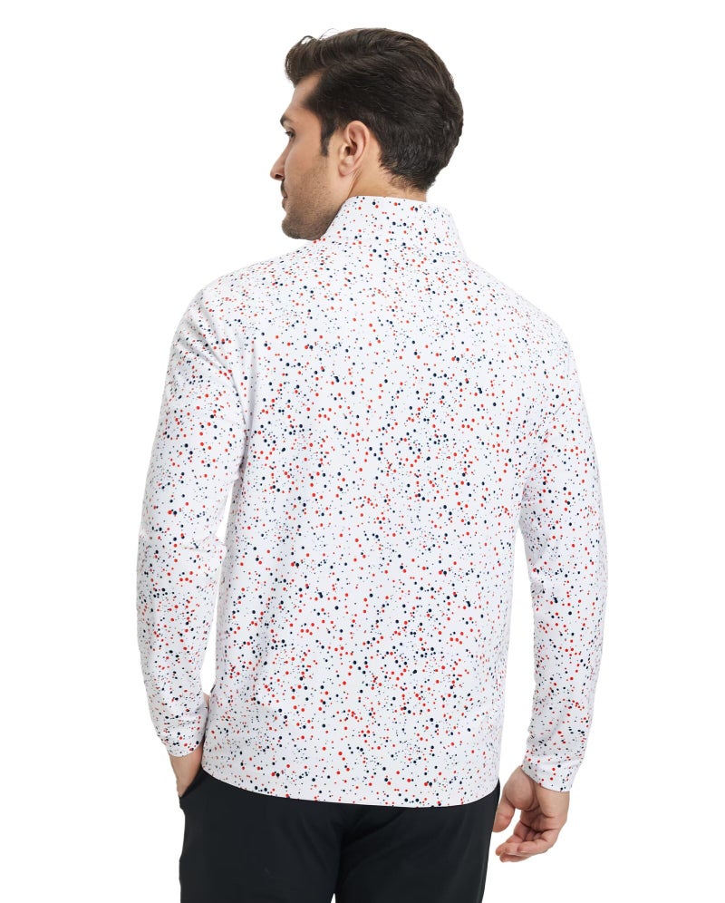 M MAELREG Quarter Zip Pullover Men Performance Dry Fit Heather Midlayer Casual Sports Golf Sweatshirts for Men - Image 5