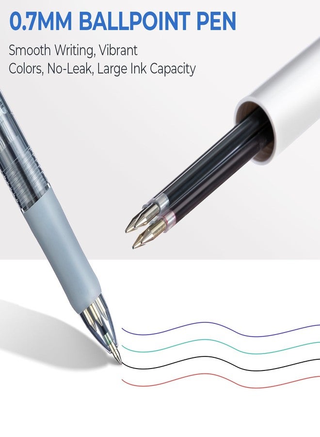 ام اند جي قلمان متعددان الألوان من إم آند جي، قلم حبر جاف ملون 4 في 1، رأس رفيع 0.5 مم، كتابة سلسة، ألوان متنوعة للكتابة اليومية، العمل، المدرسة، والمكتب - Image 3