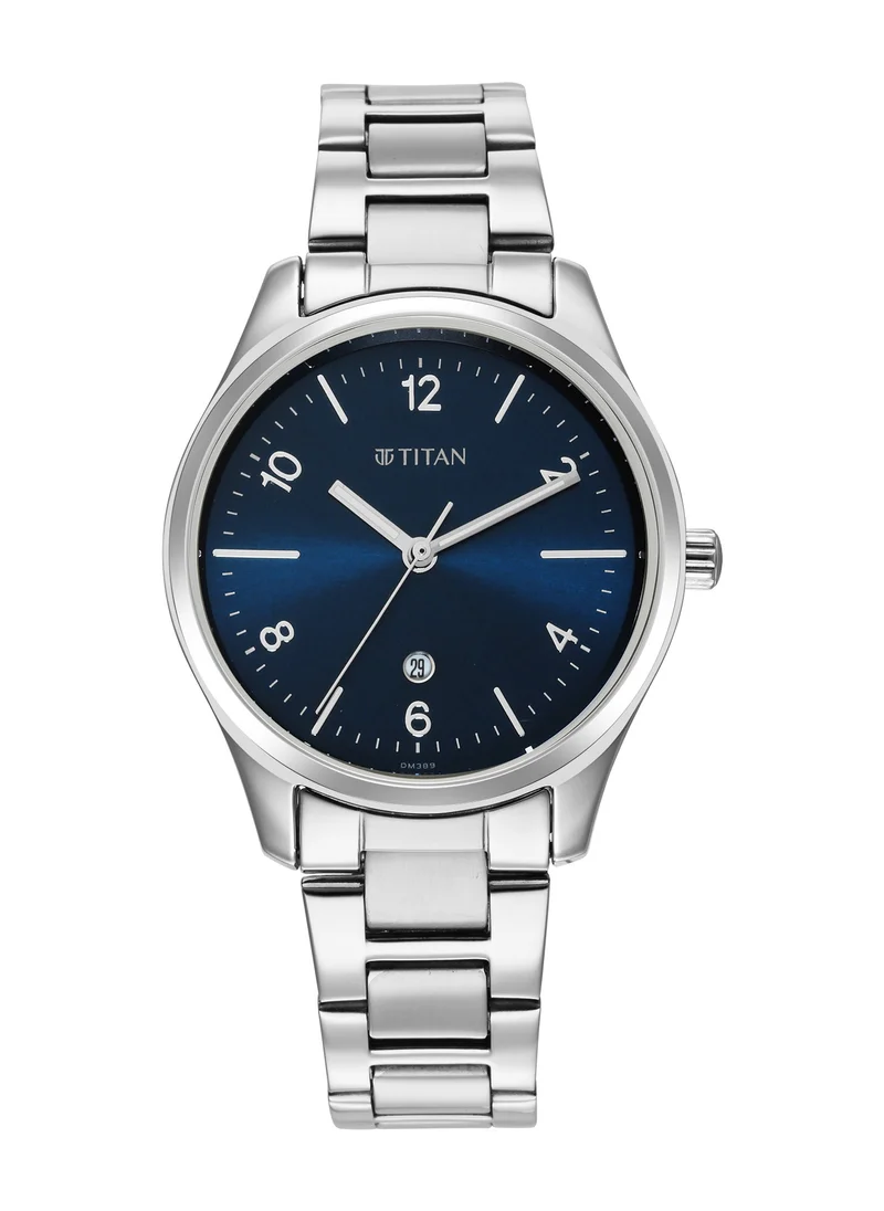 تيتان Titan Trendsetters Blue Dial Analog Stainless Steel Strap Watch for Women