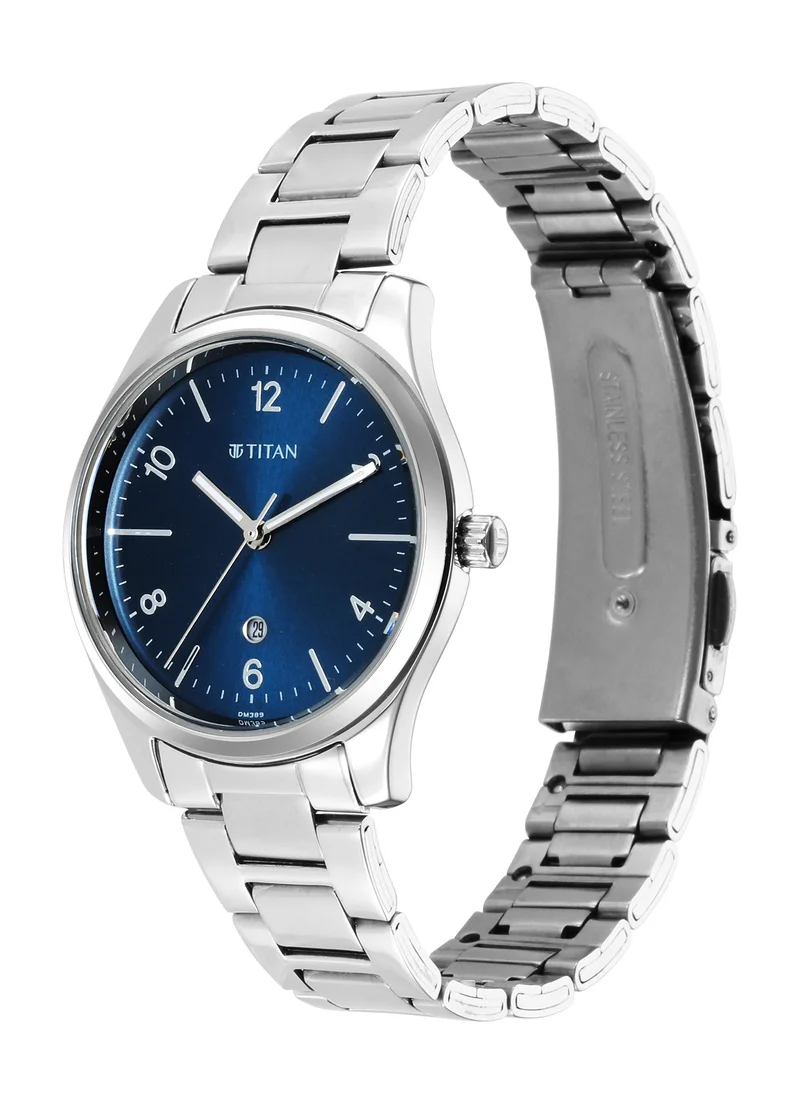 تيتان Titan Trendsetters Blue Dial Analog Stainless Steel Strap Watch for Women