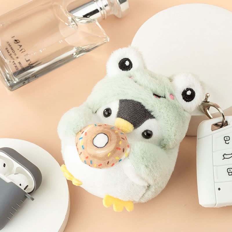 BONICI Men Women Creative Cute Lovely Cosplay Costume Play Changing Clothes Donut Penguin Pendant Keychain Key-Chains Keyring Gift Pendant Handbag Tote Purse Backpack Decoration Car Key -Unicorn - Image 3