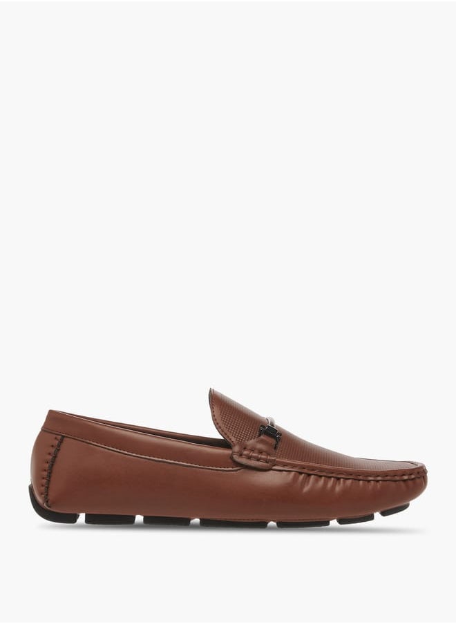 LBL by Shoexpress Men Metal Accent Slip-On Moccasins  - Image 3