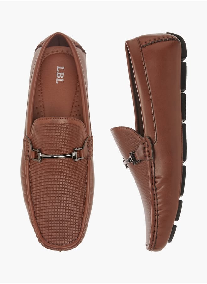 LBL by Shoexpress Men Metal Accent Slip-On Moccasins  - Image 1