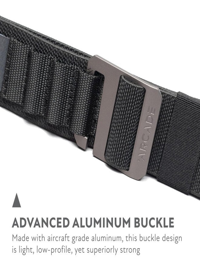 أركايد حزام متعدد الاستخدامات من الألومنيوم من Arcade Belts Hardware - مشبك ألومنيوم منخفض الارتفاع، حزام عمل شديد التحمل، نسيج مطاطي، مانع للانزلاق (أسود، متوسط/كبير) - Image 2