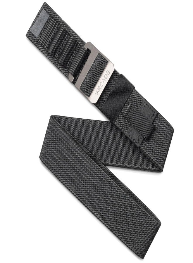 أركايد حزام متعدد الاستخدامات من الألومنيوم من Arcade Belts Hardware - مشبك ألومنيوم منخفض الارتفاع، حزام عمل شديد التحمل، نسيج مطاطي، مانع للانزلاق (أسود، متوسط/كبير) - Image 1