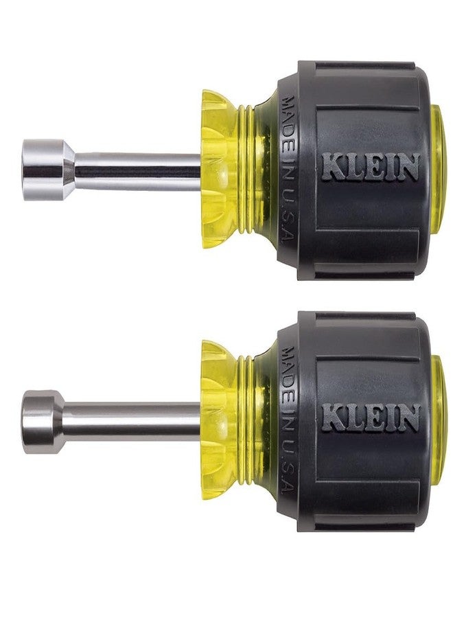 Klein Tools 610M Tool Set, Made in USA, Magnetic Nut Driver Set with Stubby Nut Driver Sizes 1/4 and 5/16-Inch, Full Hollow Shaft, 2-Piece - Image 1