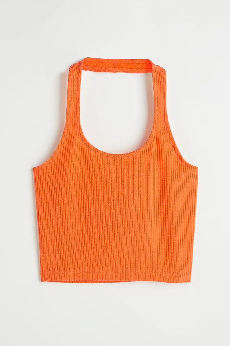 H&M Rib-knit halterneck top