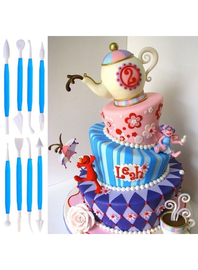 DaKuan Cake Sc Smoother and Fondant Kits, Fabulous 6 Pcs Cake Decorative Scrapers Polisher and 16 Pcs of Cake Modeling and Sculpting Tools - Image 5