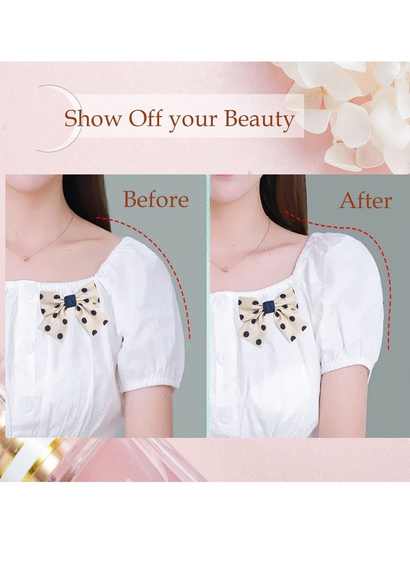 KASTWAVE - Shoulder Pads, 1 Pair of Silicone Soft Non-slip Self-adhesive Invisible Shoulder Brace Pads Right Angle Beauty Shoulder Width Enhancer for Women Men's Suit Jacket Shoulder Support (Transparent) - Image 1