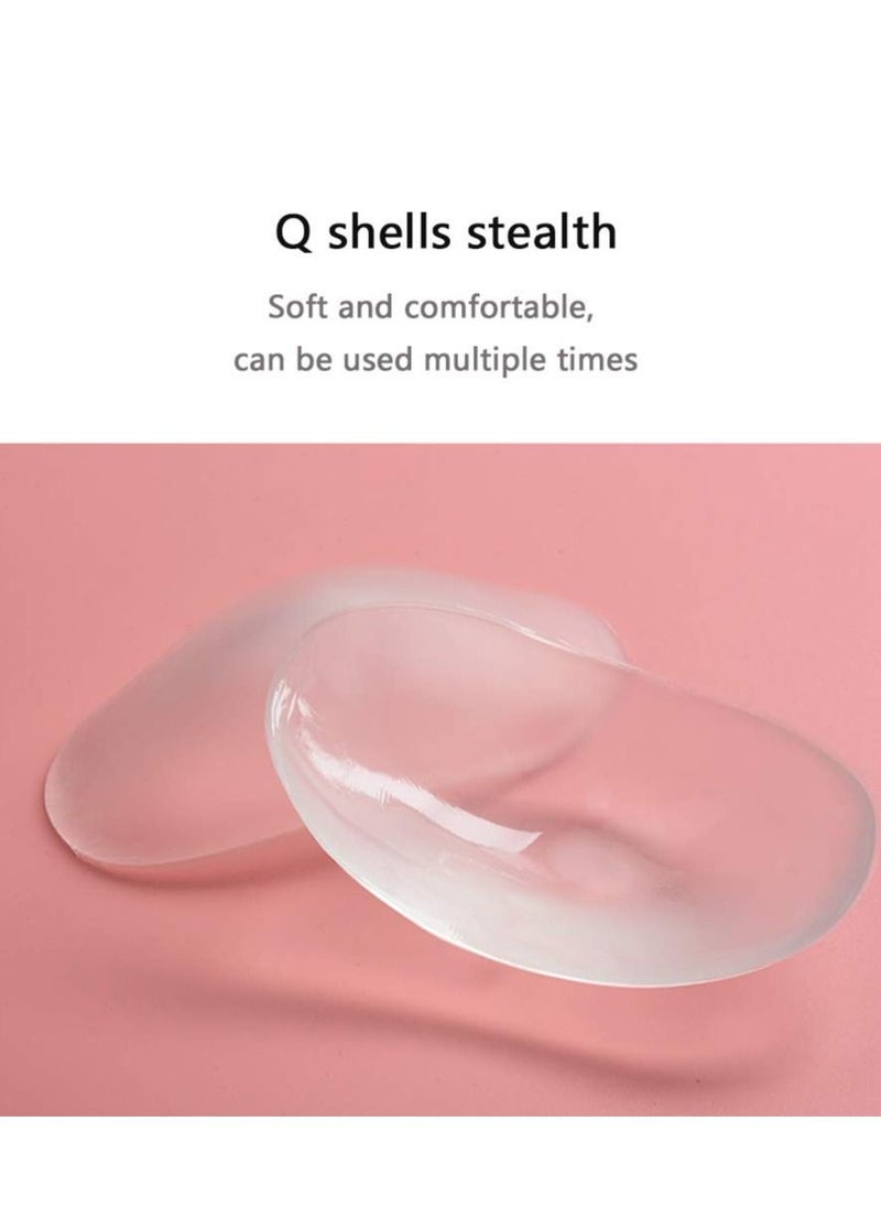 KASTWAVE - Shoulder Pads, 1 Pair of Silicone Soft Non-slip Self-adhesive Invisible Shoulder Brace Pads Right Angle Beauty Shoulder Width Enhancer for Women Men's Suit Jacket Shoulder Support (Transparent) - Image 1