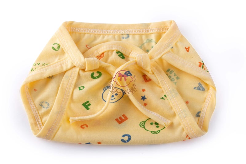 4INFANTSONLY 10 Pcs Nappy for New Born Baby 0 to 6 Months | Soft Cotton Langots | Washable & Adjustable Nappies for Babies (Multicolor) - Image 3