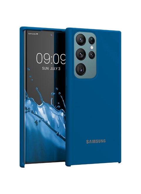For Samsung Galaxy S23 Ultra Silicone Hard Back Color Cover,From TPU Compatible with Samsung Galaxy S23 Ultra (6.8") (Blue)