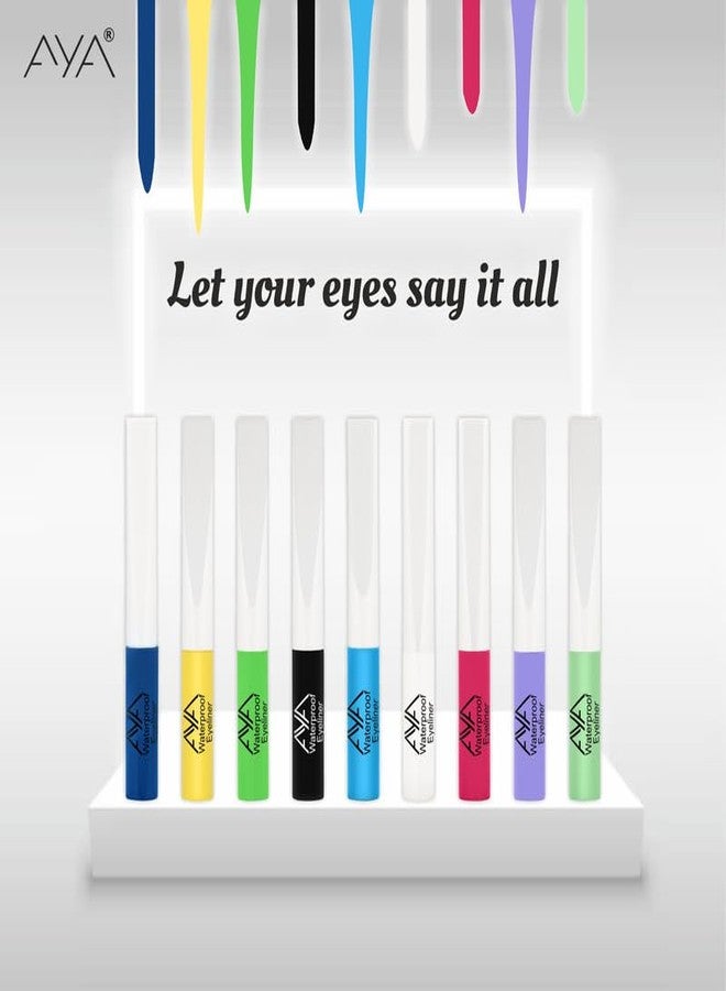 AYA Waterproof Eyeliner 5 ml, Lemon Yellow, Eye-catching Yellow Eyeliner, Easy Application, Matte Finish, Waterproof, Long Lasting, Smudge Proof eyeliner For Eye Makeup - Image 5