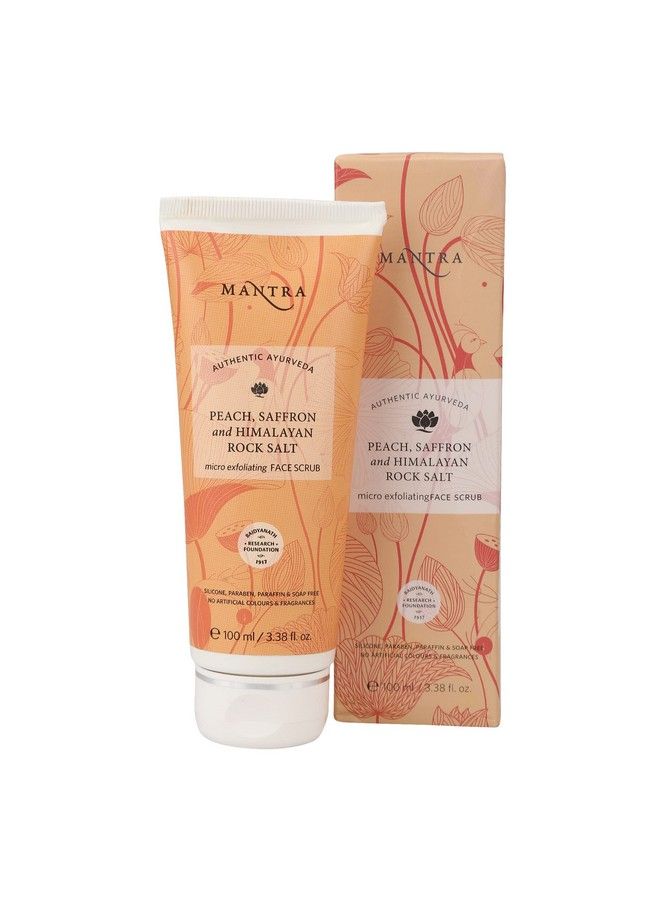 Mantra Herbal Peach Saffron And Himalayan Rock Salt Micro Exfoliating Face Scrub 100Ml. - Image 2
