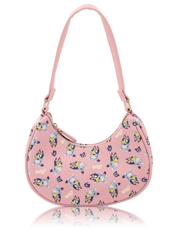 Fast Forward Bluey Hobo Handbag Purse for Girls | Official Crossbody Shoulder Bag with Adjustable Strap | Small PU Leather Toddler Purse, Preschool Handbag, Travel Tote, Everyday Mini Purse for Kids Ages 3+ - Image 3