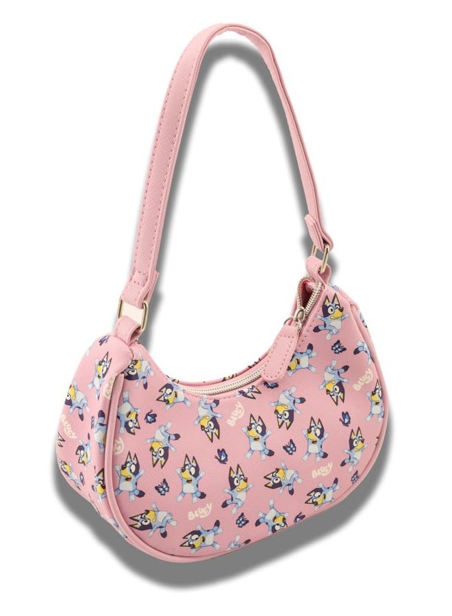 Fast Forward Bluey Hobo Handbag Purse for Girls | Official Crossbody Shoulder Bag with Adjustable Strap | Small PU Leather Toddler Purse, Preschool Handbag, Travel Tote, Everyday Mini Purse for Kids Ages 3+ - Image 2