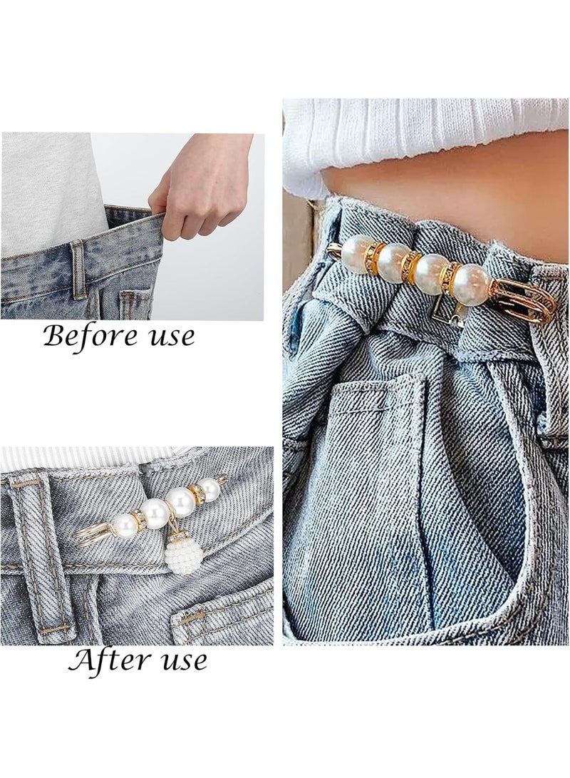 LUMYA 12 Pcs Decorative Safety Pins, Pearl and Rhinestone Brooch Pins for Women, Decorative Pins for Clothing, Elegant Brooch Pins, Fashion Pins for Women, Hijab Accessories, Waist Clips for Pants, Sweaters, Scarves, Headscarves, DIY Fashion Accessories  - Image 2