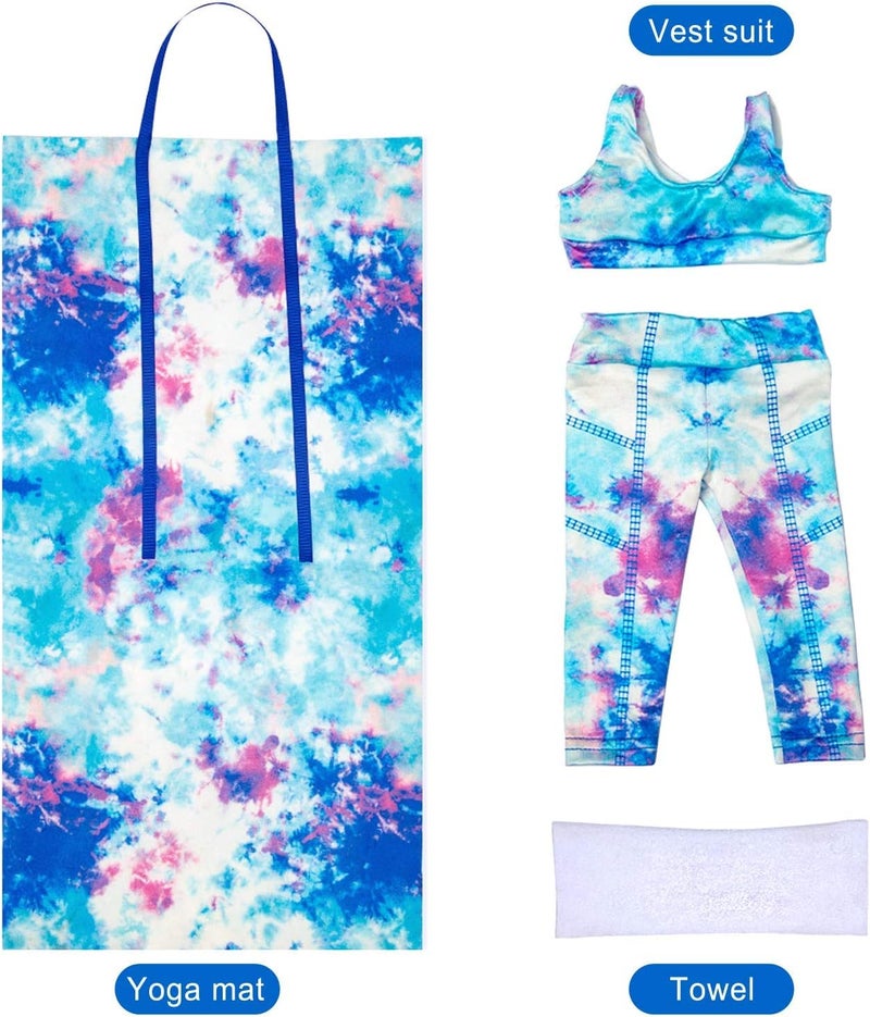 Ecore Fun 3Pack 18 Inch Doll Clothes  Sports  Gymnastics Outfit Sets Includes Vest Suit Yoga Mat and Towel - Image 3