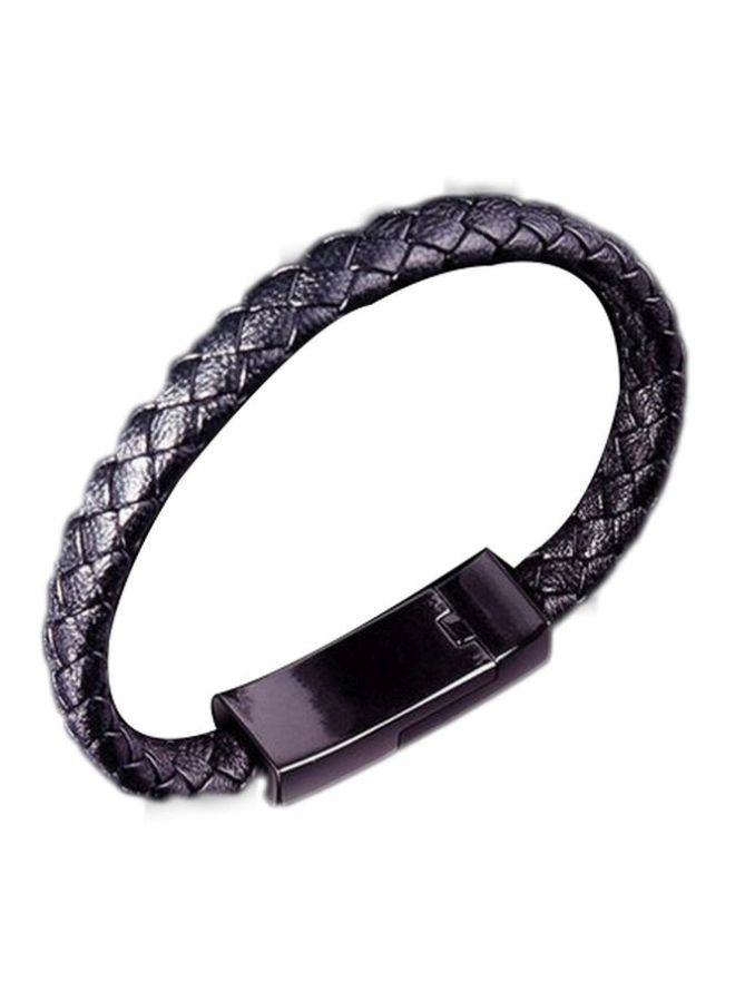 NIBEMINENT Type-C Bracelet Data Sync Charging Cable Black 