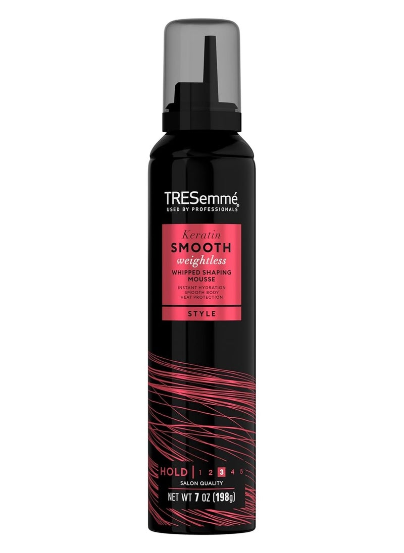 TRESemmé TRESemmé Whipped Shaping Mousse Keratin Smooth for Instant Hydration, Weightless, 7 Fl Oz  - Image 1