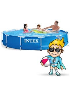 INTEX Round Frame Pool with Filter Pump Blue 6503 L 28212  - Image 3