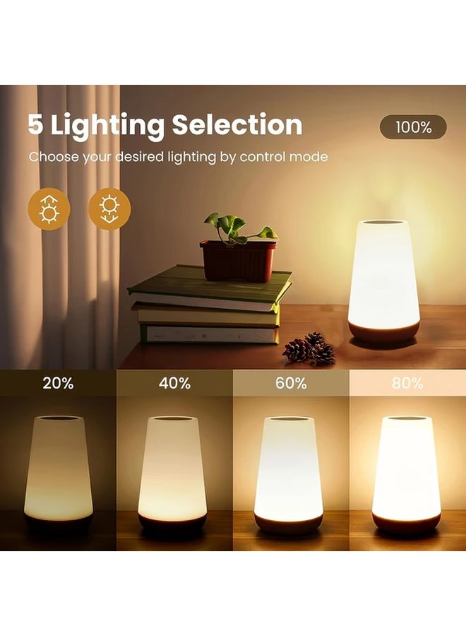 USB Rechargeable Touch Night Light 5 Brightness 13 RGB Colors Dimmable Desk Lamp - Image 4