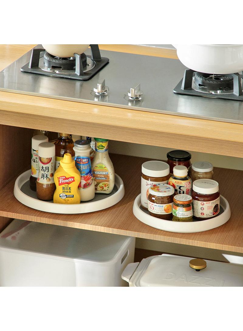 Kitchen rotatable seasoning storage rack circular multifunctional storage rack  - Image 3