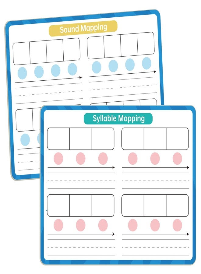LUHEAGU Phonemic Awareness Dry Erase Board,9" x 12" Double Sided Syllable Small Whiteboard,Speech Games, Letter Sound,Science Reading Manipulative,Preschool Kindergarten Classroom Must Have - Image 1