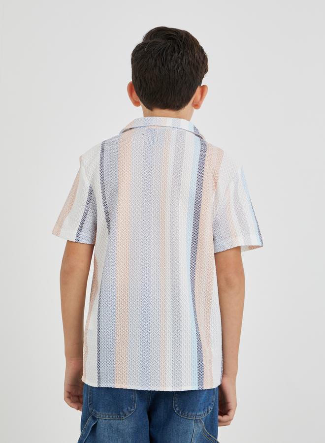 Styli Styli Striped Buttoned Short Sleeve Shirt  - Image 4