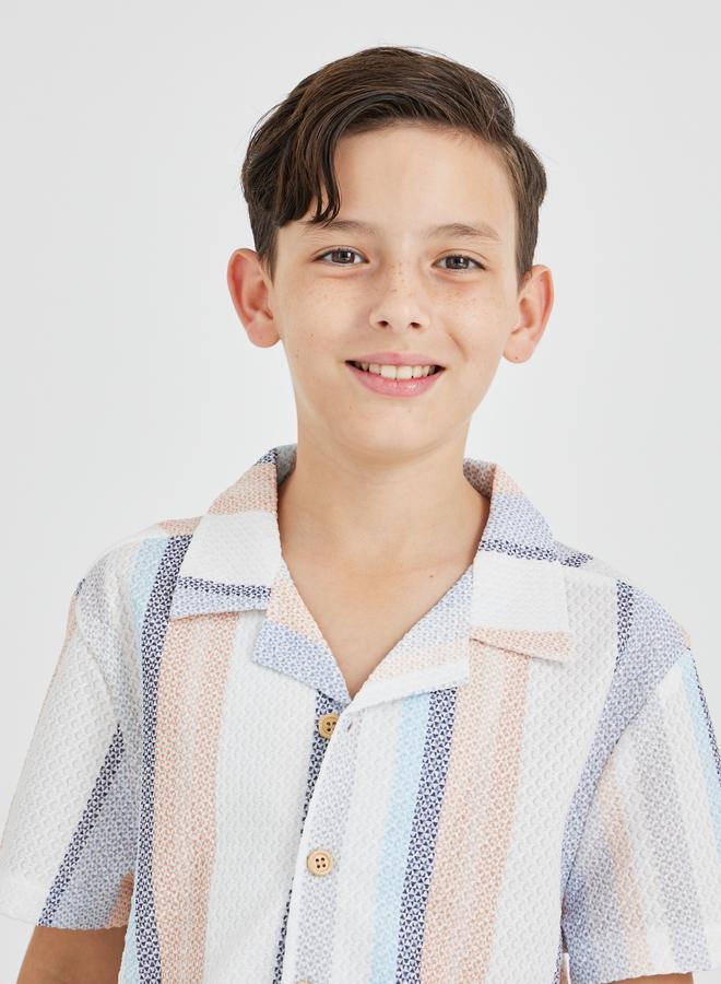 Styli Styli Striped Buttoned Short Sleeve Shirt  - Image 3