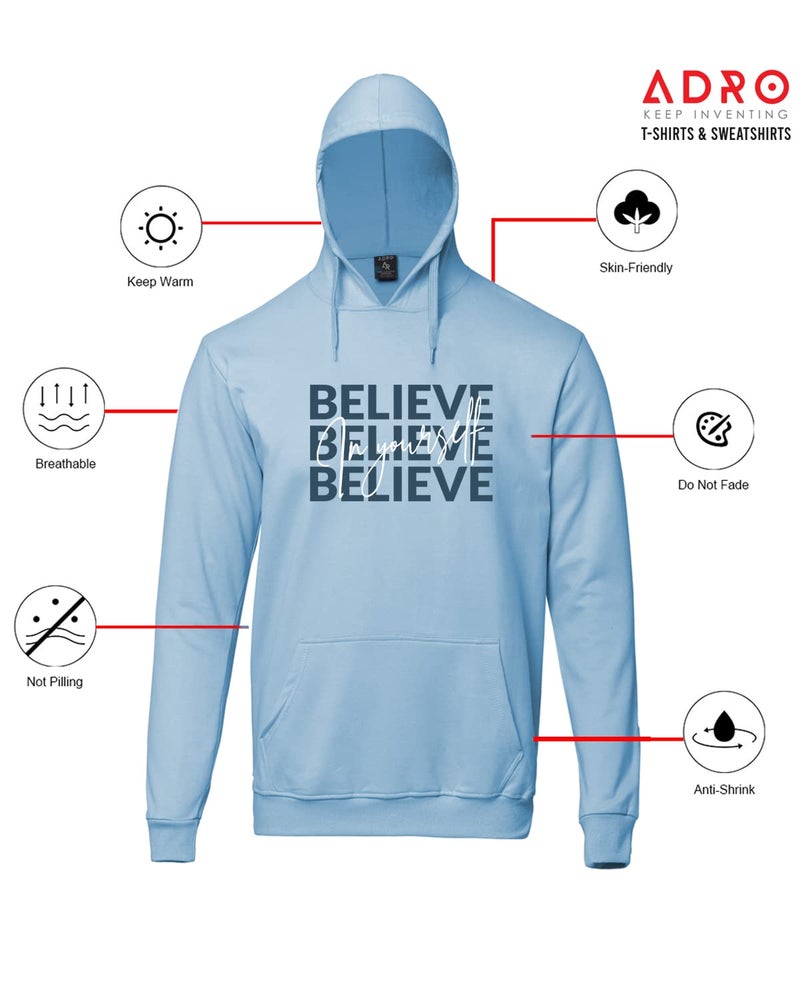 ADRO Men's Cotton Neck Hooded Sweatshirt (H22-M-INV-SK_SkyBlue_M) - Image 3