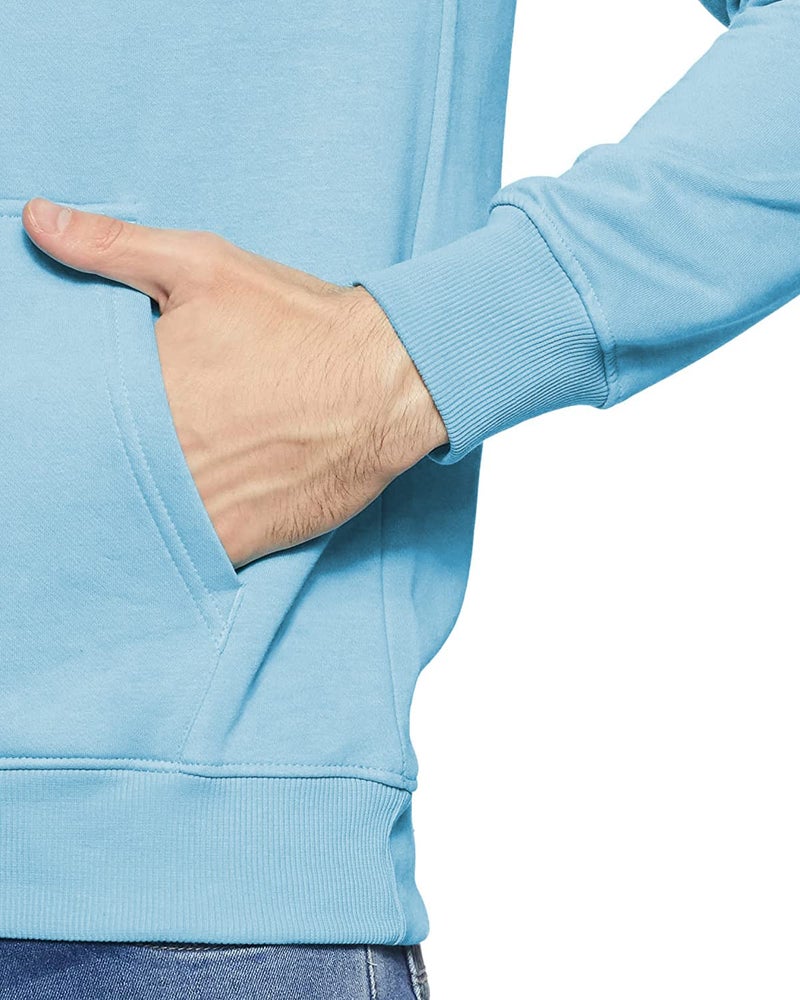 ADRO Men's Cotton Neck Hooded Sweatshirt (H22-M-INV-SK_SkyBlue_M) - Image 4