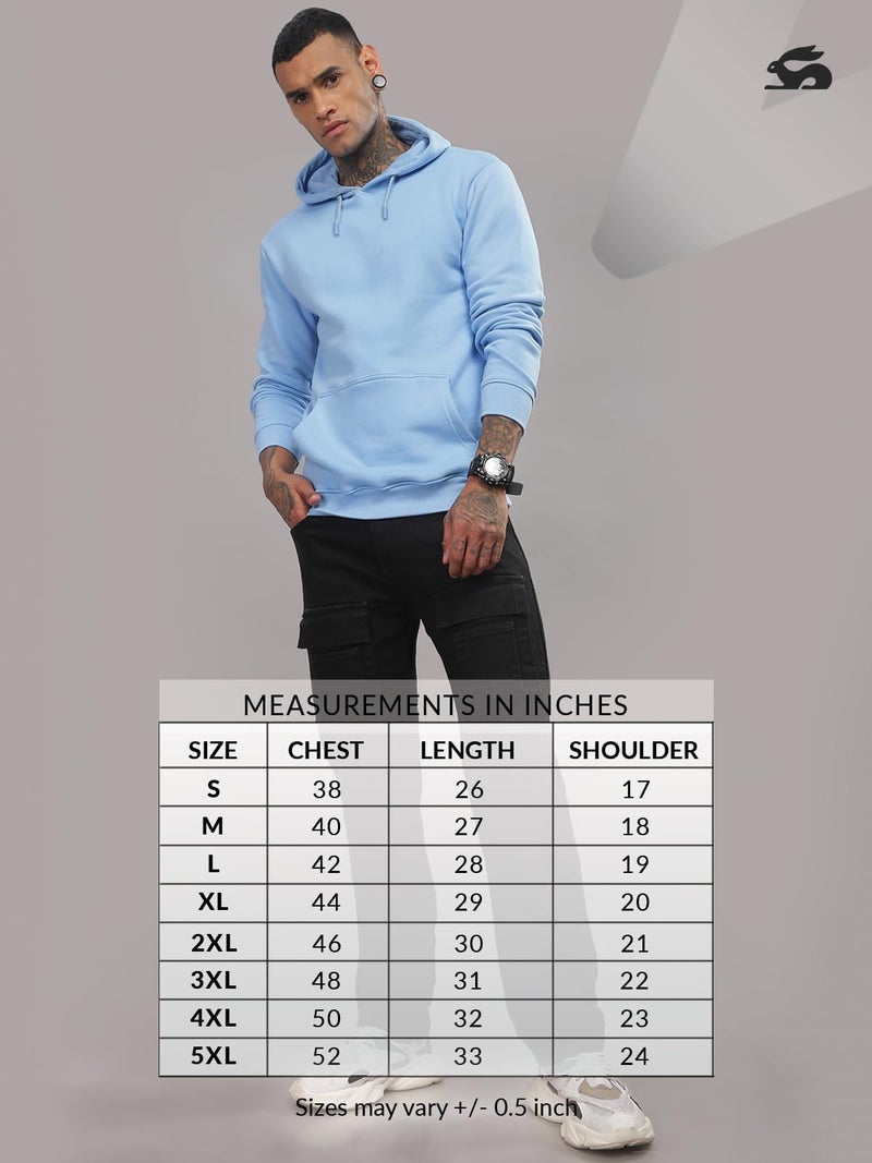 ADRO Men's Cotton Neck Hooded Sweatshirt (H22-M-INV-SK_SkyBlue_M) - Image 5