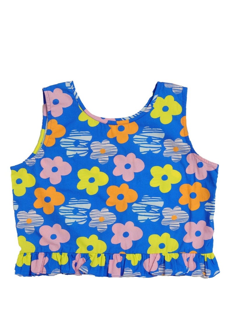 AIKO - Girls cotton Top and Skirt Set with cute Floral Pattern Design 4-5Years - Image 2