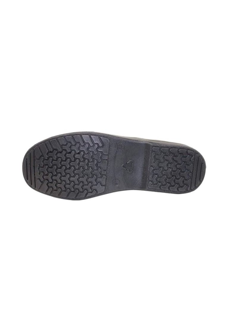 ABBASALI - Men Black Leather Safety Shoes Mesh Breathable Lightweight Comfortable - Image 1