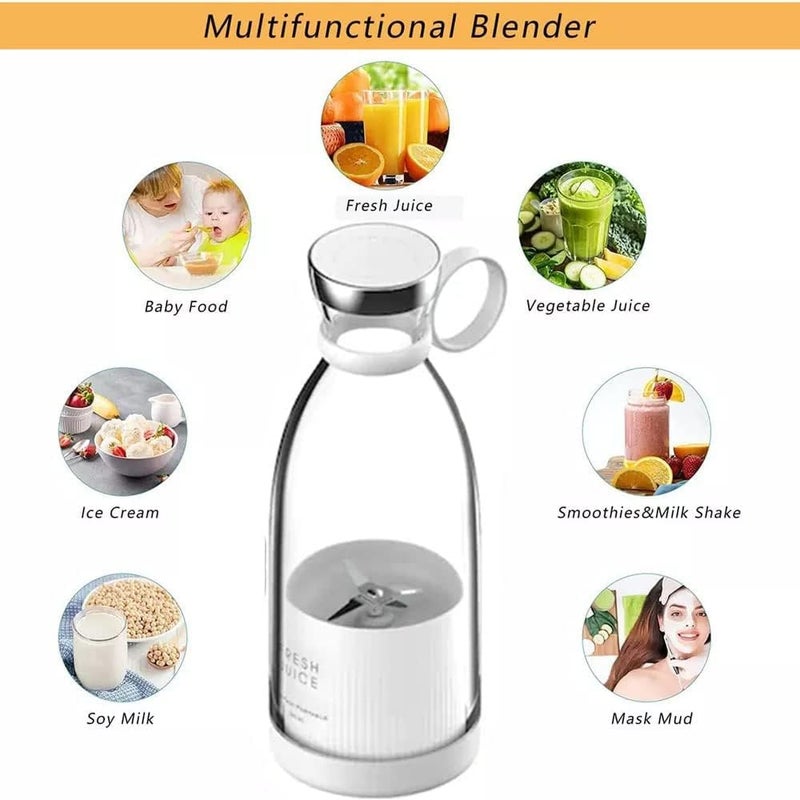 Dogeanu Portable Blender, Blender Bottle, Blender Smoothie Maker, Smoothie Blender, Mini Blender for Smoothie, Fresh Juice Blender, Bottle Blender 350ml - Image 2