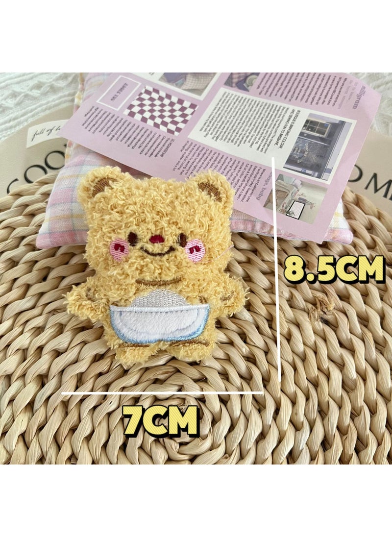 Cute Cartoon Butter Bear Doll Backpack Charm Butter Apron Bear 