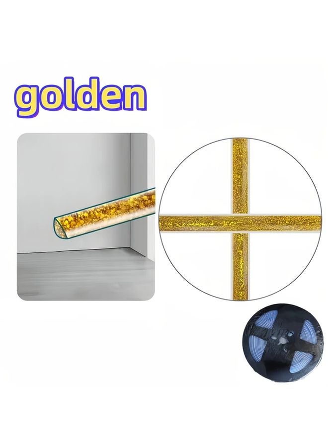 شريط لاصق ذاتي مقاوم للماء ذهبي بطول 118 بوصة للمقطورات والمواقد وزوايا الجدران - Image 1