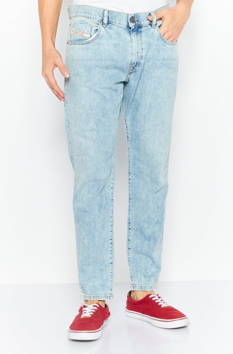 DIESEL جينز ضيق مغسول قابل للتمدد للرجال 2019 D Strukt، أزرق - Image 1