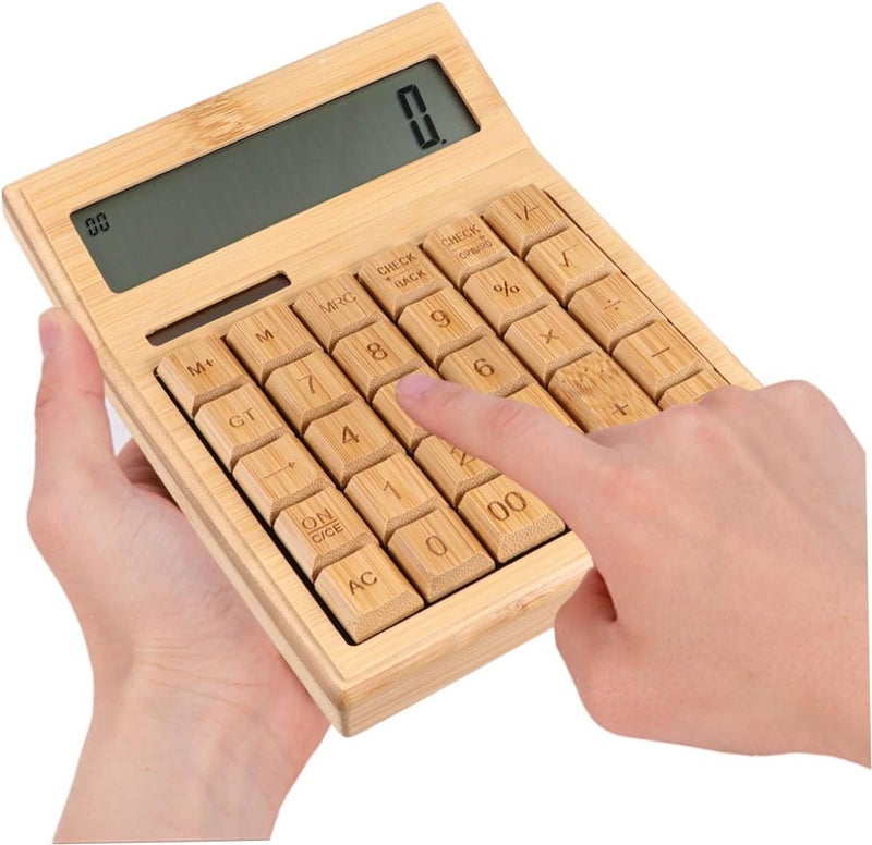 Portable 29-Key Solar Calculator for Office Use Solar-Powered Electronic Calculator with Tilted Display Angle Eco-Friendly Basic Portable for Work and Study - Image 1
