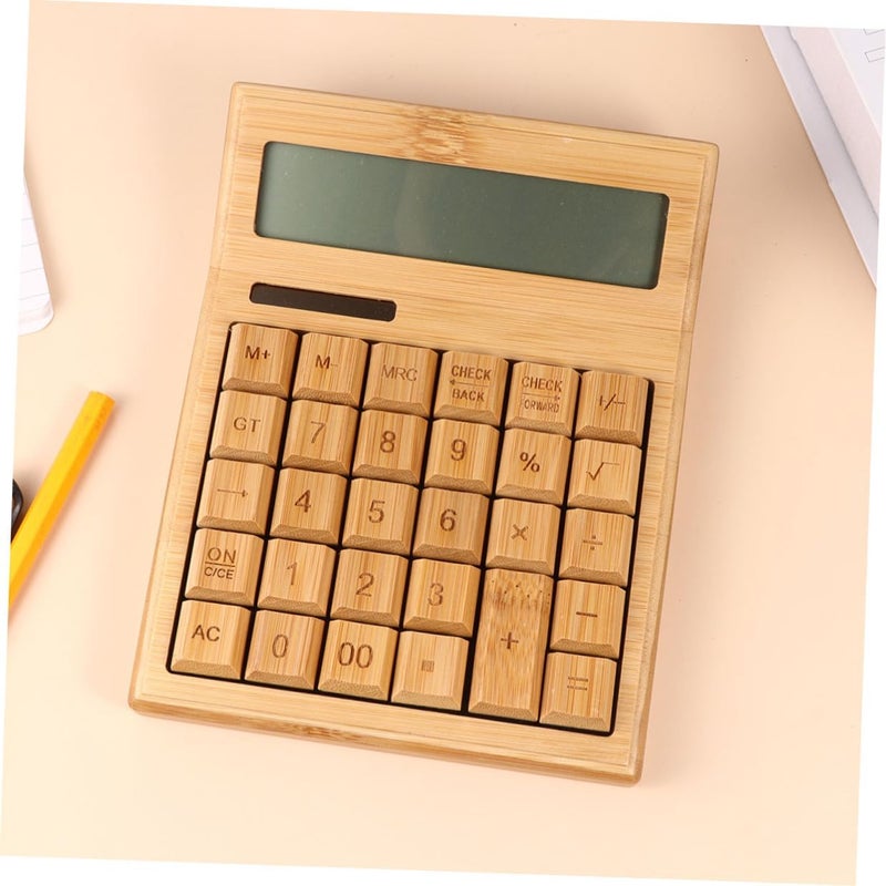 Portable 29-Key Solar Calculator for Office Use Solar-Powered Electronic Calculator with Tilted Display Angle Eco-Friendly Basic Portable for Work and Study - Image 5