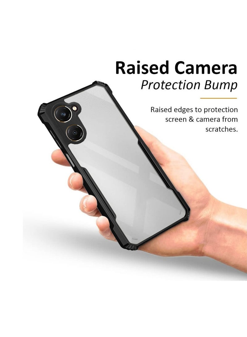 Wtech vivo Y18 4G / Y28s 5G / T3 Lite 5G 2024 Hybrid TPU Silicone with Raised Armour Bumpers Slim Case Cover - Black - Image 3