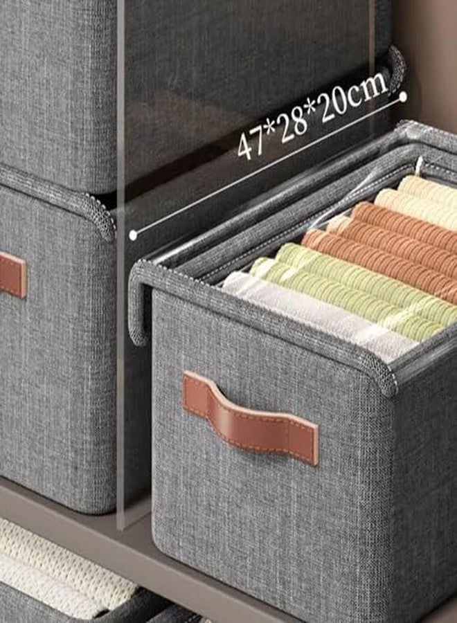 Burmy 1 Pc Cloth Storage Box with Transparent Cover - Durable and Foldable Organizer for Clothes, Linens, and Household Items - Perfect for Closets, Bedrooms and Home - Image 2