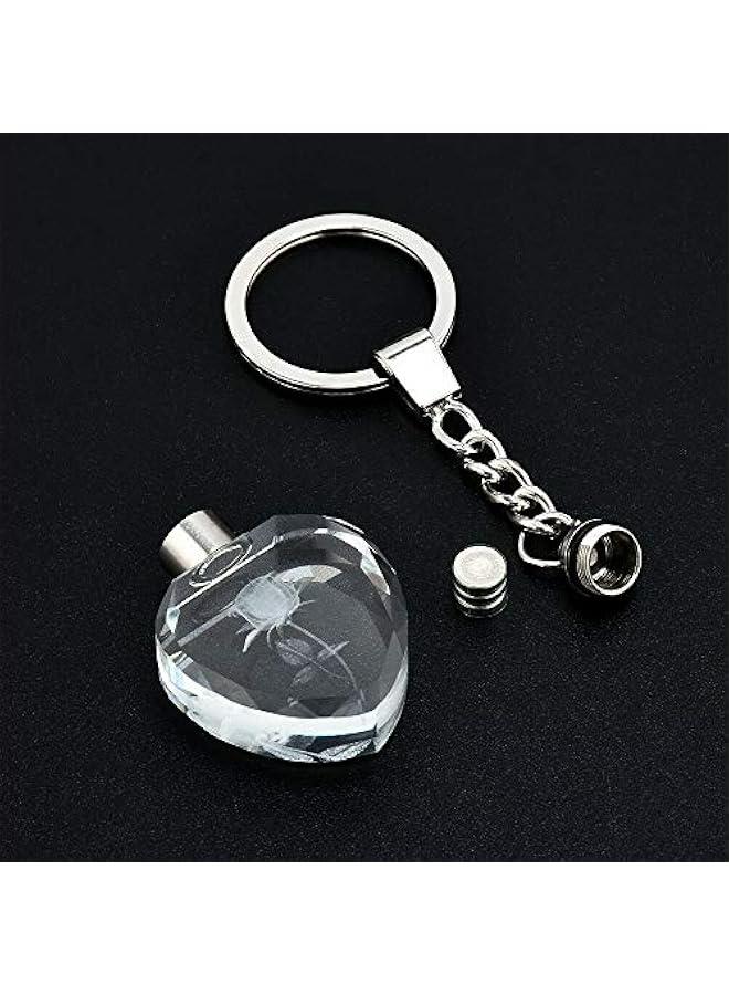 1 Pcs Crystal Keychain Heart Luminous Key Chain Birthday Present Valentine's Day Gifts for Girlfriend Women Friendship  - Image 4