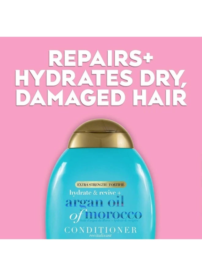 OGX Extra Strength Hydrate & Revive + Argan Oil of Morocco Shampoo, 385 ML - Image 2