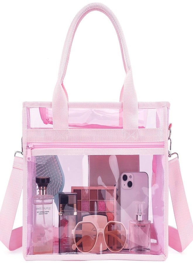 Fammart Clear Tote Bag for Women, TPU Crossbody Handbag, Clear Bag with Zipper Closure for Stadium Events, Concert, Work & Beach - Image 1
