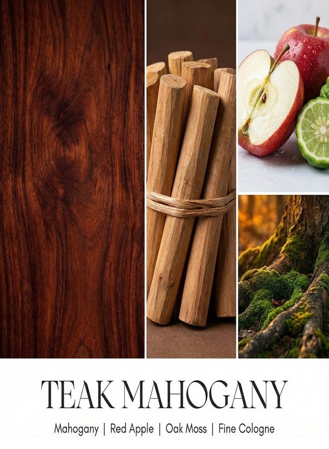 Home Lights HomeLights Large jar Candle | 1-Wick Long-Lasting Scented Candles, 6.7oz Natural Soy Wax Candle for Home Scented, Industrial Chic Gifts for Women & Men, Teak Mahogany - Image 3
