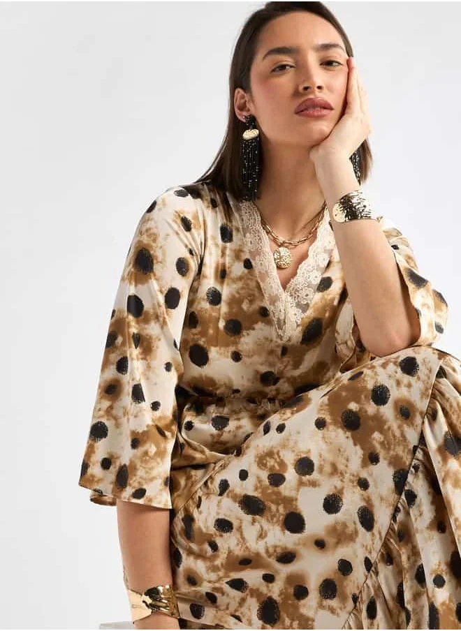 Splash FAV Tiered Leopard Dress