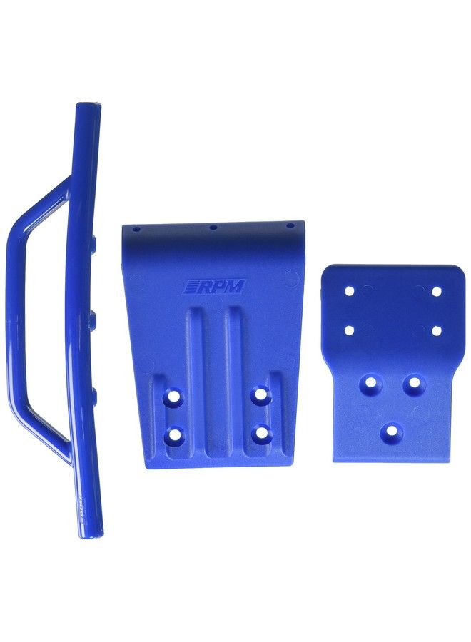 RPM Traxxas Slash 4X4 Front Bumper And Skid Plate Blue - Image 1