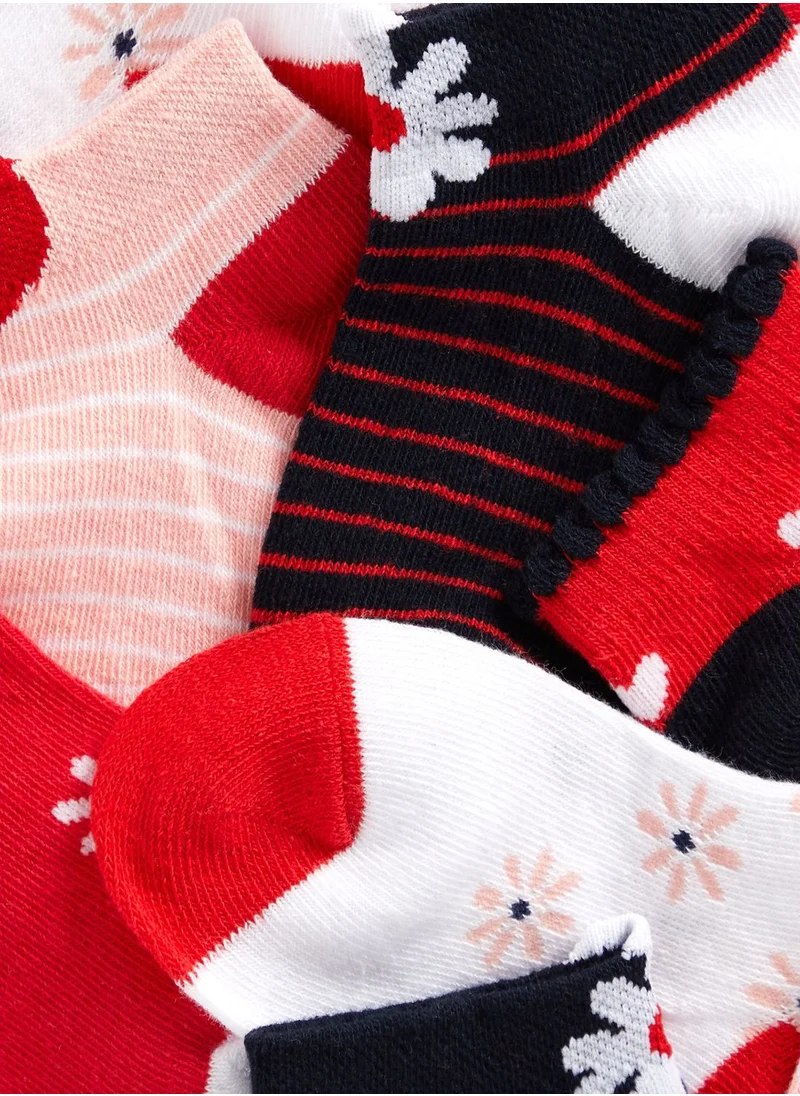 mothercare Daisy Trainer Socks - 5 Pack
